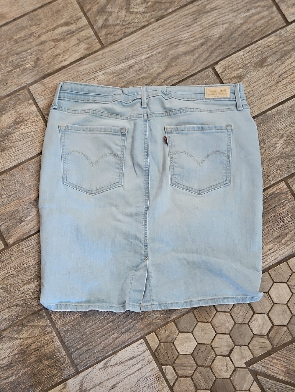 Levi's Light Blue Denim Pencil Skirt